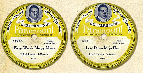 Blind Lemon Jefferson Portrait Disks