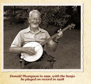 Donald Thompson with banjo